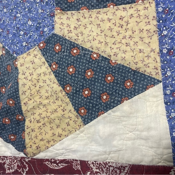 Vintage Patchwork Quilt with Floral Patterns pillow sham - Picture 7 of 13